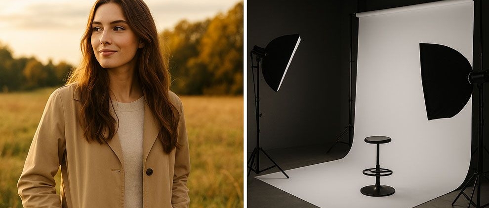 تفاوت عکاسی در فضای باز و استودیو